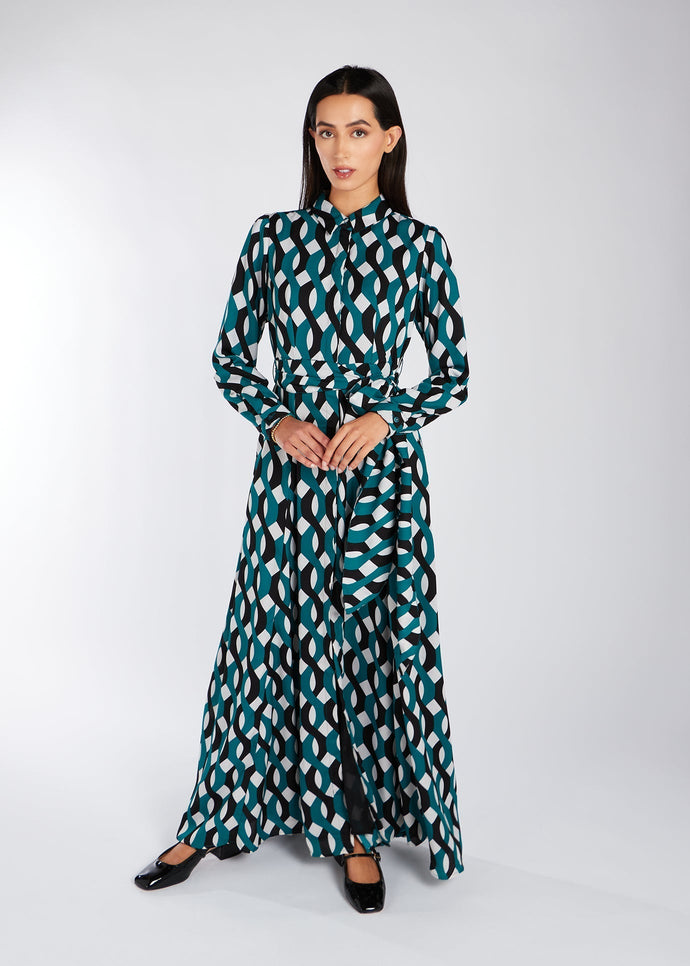 Geo Print Maxi Dress | Maxi Dresses | Aab Modest Wear
