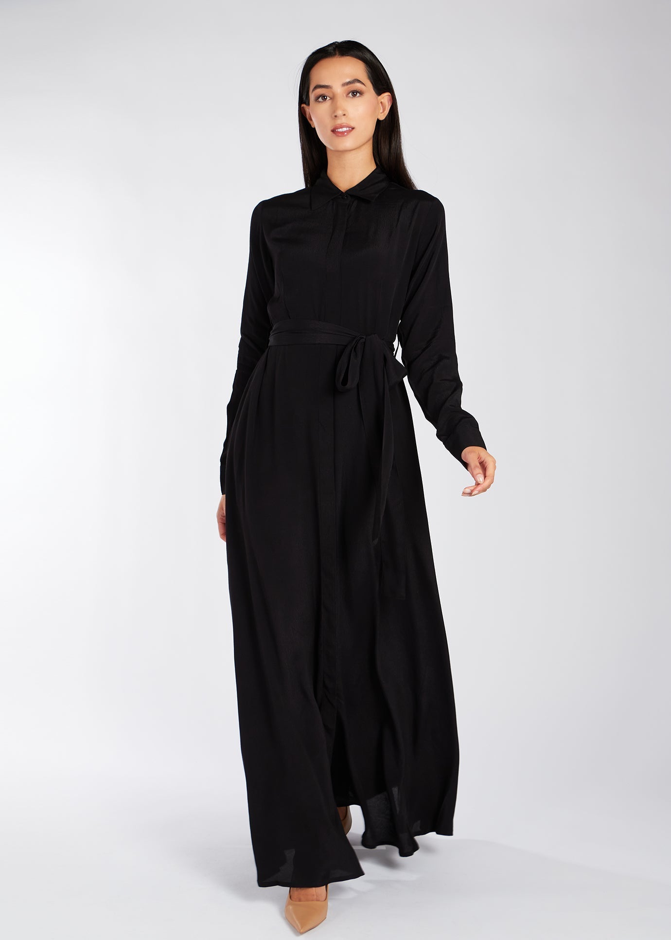 aab modest wear soft cotton shirted maxi dress reviews White Ivy Cotton Maxi | Modest Maxi Dresses