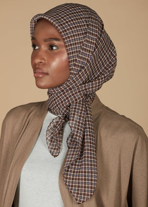 Plaid Print Hijab
