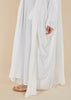 Twill Open Abaya White