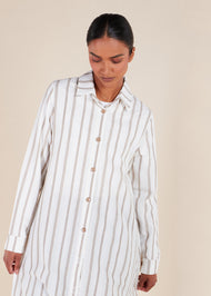Muji Shirt Dress Cream