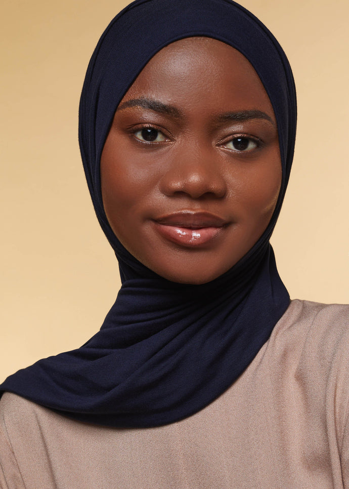 Premium Jersey Hijab Navy