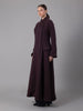 Sienna Asymmetric Coat Chocolate Plum