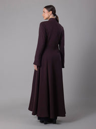 Sienna Asymmetric Coat Chocolate Plum