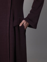 Sienna Asymmetric Coat Chocolate Plum