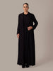 Two Piece Suit Abaya Black