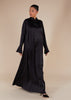 Self Print Abaya Black