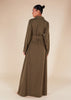 Waist Pleat Maxi Coffee