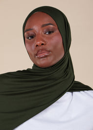 Dark Khaki Premium Jersey Hijab