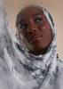 White Aquarelle Botanics Print Hijab