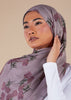 Pink Paeonia Print Hijab