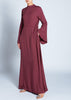 Crochet Lace Maxi Dress Maroon | Maxi Dresses | Aab Modest Wear