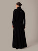 Funnel Neck Skirt Set Black