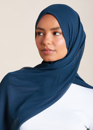 Mineral Blue Crepe Hijab