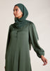 Crinkled Abaya Sage