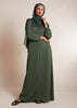 Crinkled Abaya Sage