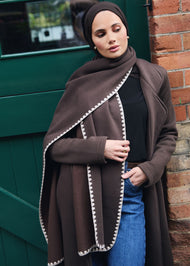 Tote Stitch Scarf Brown