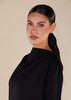 Cowl Neck Midi Black