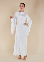 Floaty Sleeve Abaya White