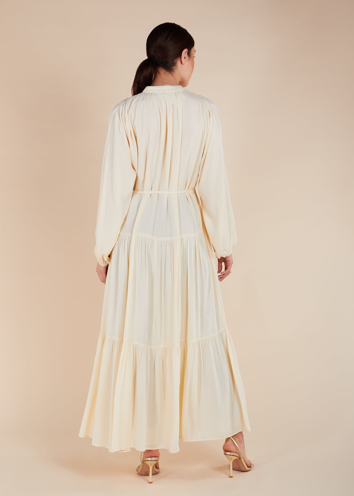 Creamy Cotton Tiered Maxi | Modest Maxi Dresses | Aab Modest Wear Creamy Cotton Tiered Maxi | Modest Maxi Dresses | Aab Modest Wear