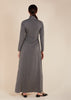 Turtle Neck Abaya Grey