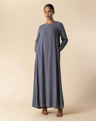 Plain Abaya Blue