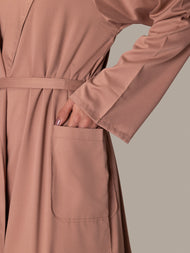 Mocha Trench Abaya