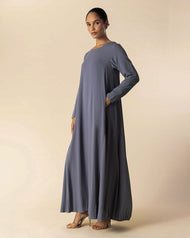 Plain Abaya Blue