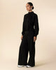 Cropped Jacket Co-Ord Set Black