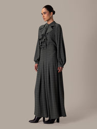 Ruffle Neck Maxi Sea Green