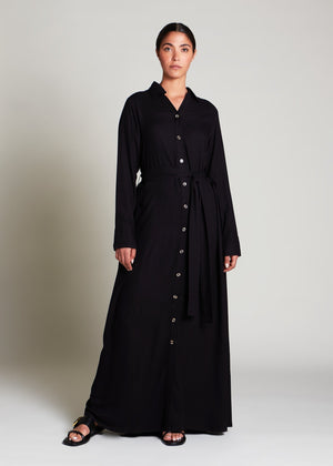 Safari Maxi Black | Maxi Dresses | Aab Modest Wear