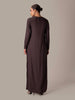 Side Button Abaya Charcoal