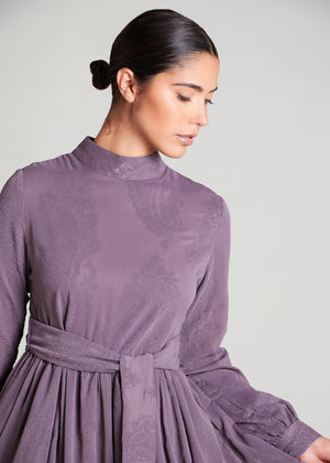 Embossed Print Maxi Mauve | Maxi Dresses | Aab Modest Wear