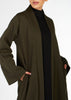 Loose Fit Fleece Cover Up Olive | Coats & Cover Ups | Aab Modest Wear