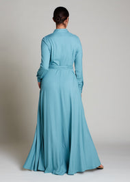Shirted Maxi Blue | Maxi Dresses | Aab Modest Wear