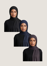 Premium Jersey Hijabs - 3 Pack Essentials