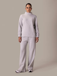 Turtle Neck Co-Ord Set Grey