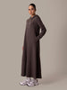 Hoody Abaya Grey