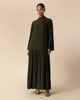 Woven Abaya Dark Green