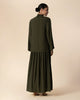 Woven Abaya Dark Green