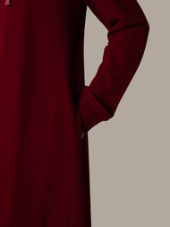 Hoody Abaya Burgundy