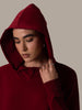 Hooded Midi Burgundy