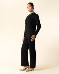 Mandarin Co-Ord Set Black