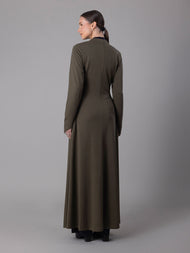 Fern Wrap Abaya Olive