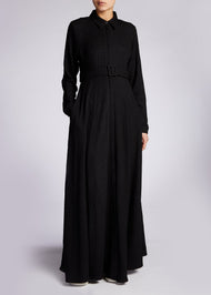 Textured Shirt Maxi Black | Maxi Dresses | Aab Modest Wear