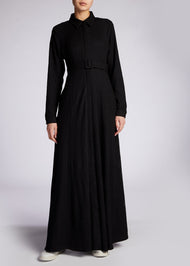 Textured Shirt Maxi Black | Maxi Dresses | Aab Modest Wear