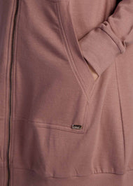 Modest Zip Up Hoody Taupe | Aab Modest Activewear