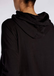 Cropped Cotton Hoody Black | Aab Modest Activewear
