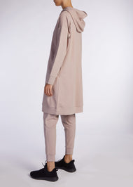 Mid Length Cotton Hoody Dusky Lilac | Aab Modest Activewear
