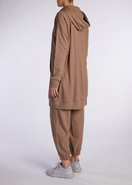 Modest Zip Up Hoody Khaki | Aab Modest Activewear